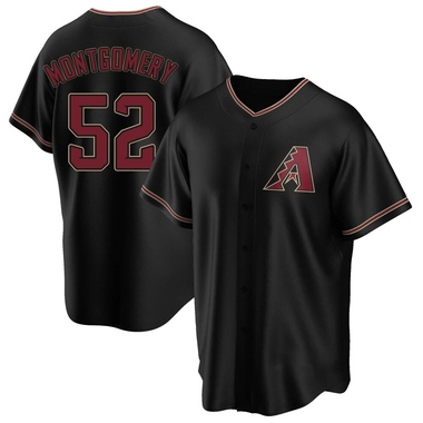 Black Jordan Montgomery Men's Arizona Diamondbacks Alternate Jersey - Replica Big Tall