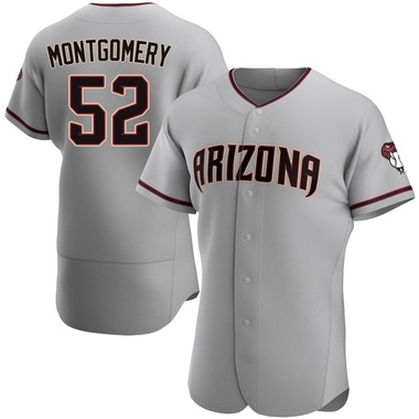 Gray Jordan Montgomery Men's Arizona Diamondbacks Road Jersey - Authentic Big Tall